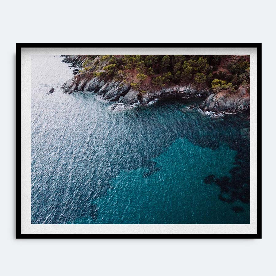 Art print frame mockup horizontal ocean coast